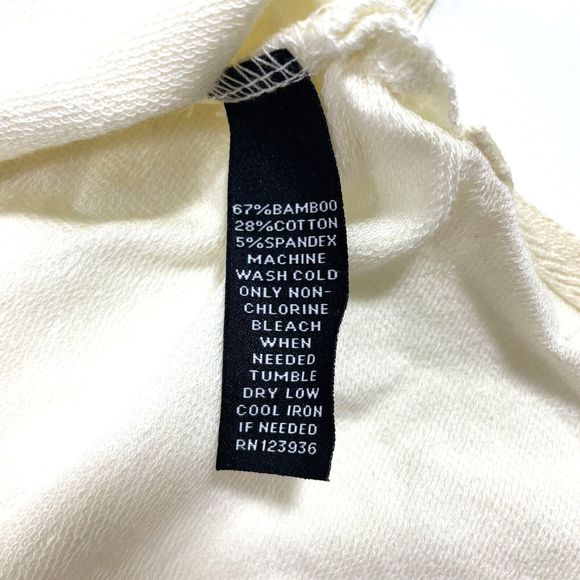 WOMEN'S PEACH SHAFER HOODIE TOPS NWT - SIZE L - CREAM WHITE COLOR NEW - Picture 8 of 12
